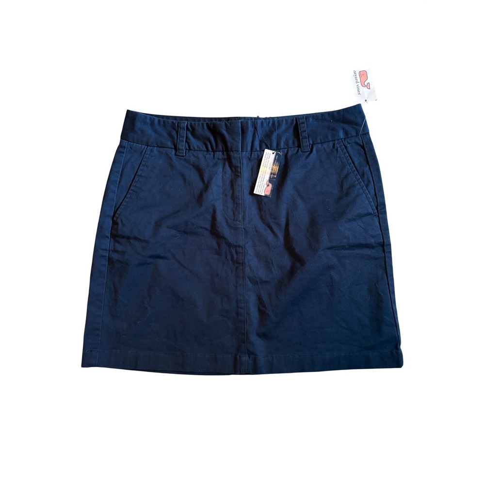 Vineyard Vines Womens OTLT Twill Skirt Navy Blue Blazer Mini Size‎ 8 NWT